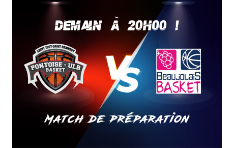 4ème et dernier mach de préparation des NM2 face à Beaujolais Basket